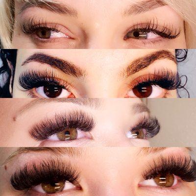 These are some examples of our eyelash extensions.