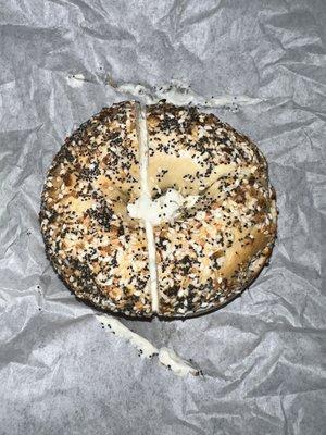 Everything bagel w/ Jalapeño Cream Cheese