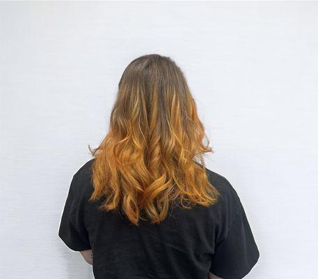 Orange balayage