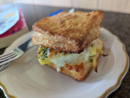 Veggie breakfast biscuit sandwich