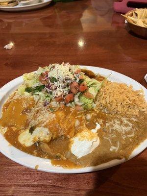 Number 21. One Cheese Enchilada, Taco and Chile Relleno Combo