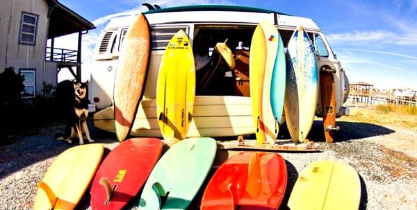 "Teaching new friends every day about the simple joy of surfing!"