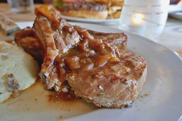 Bourbon Maple Peach Pork Chops