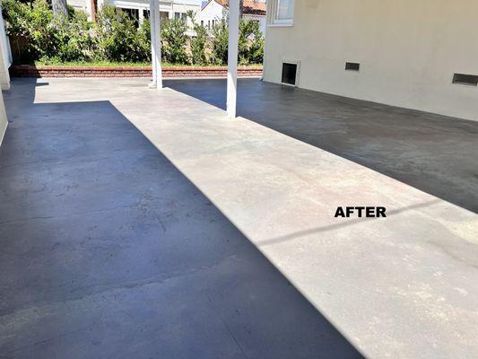 Refinished concrete - leveled and stained