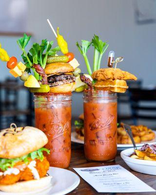 PB Café's famous Snack Bar Bloody Marys (available with or without the snack bar!)