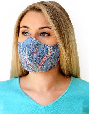 Reversible Washable High-quality 100% cotton face mask Three-layer mask