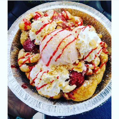 Strawberry Delight Funnel Cake