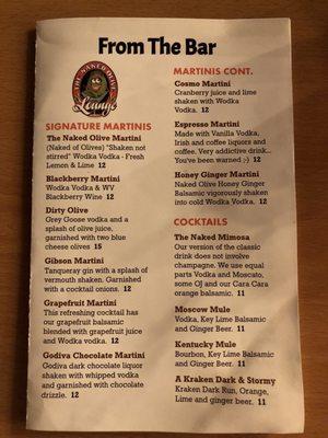 Drink Menu