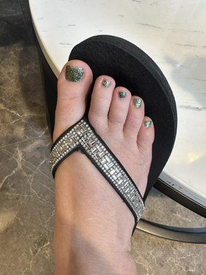 Regular polish pedicure $30