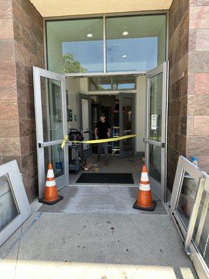 Storefront door and hollow metal door replacement at our local library