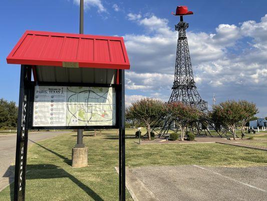 Map/information - Paris, TX - Eiffel Tower