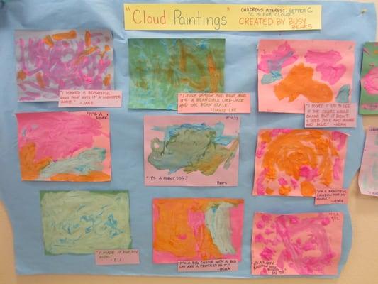 Cloud Paintings by children at MCDC