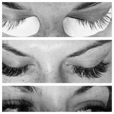 Stunning eyelash extensions by our estetician, Caitlin.