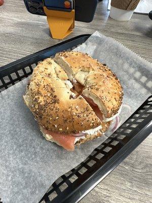 Bagel with Sliced Lox