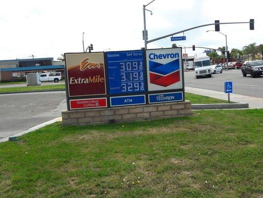 Chevron LED Price Sign