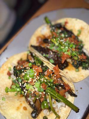 Korean Sticky Mushroom tacos