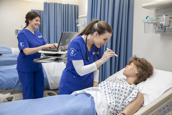 Nursing students practice essential skills in our three Nursing Skills Labs.