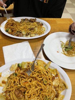 6. Chicken Yakisoba 4. spicy pork yakisoba