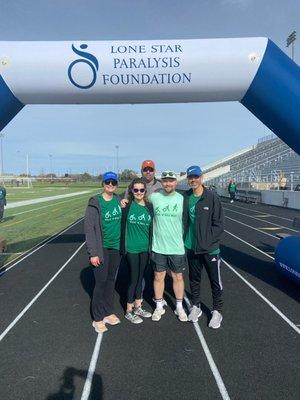 Representing Spero Rehab South at the Lone Star Paralysis Foundation annual Walk-N-Roll.