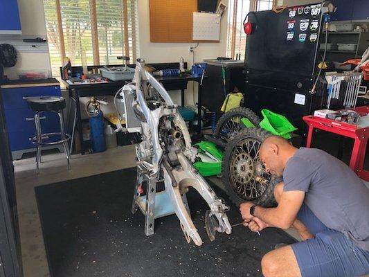 Kx 450 complete tear down and rebuild with race prep