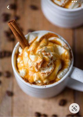 The best brown sugar cinnamon latte ever! Added Carmel + whip