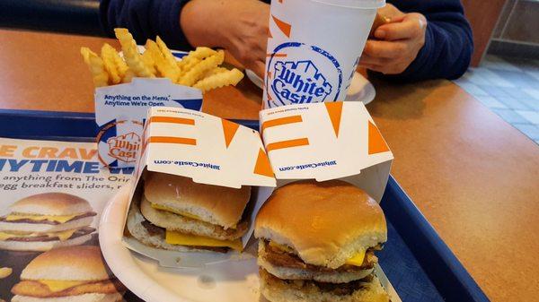 Two Double Decker Sliders Combo Meal.