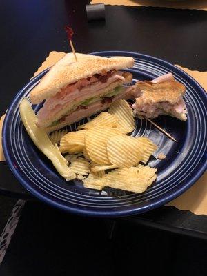 Turkey club sandwich