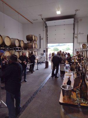 Party in the barrel room