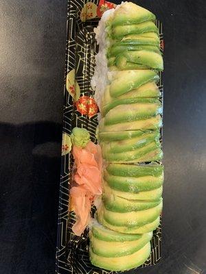 Green dragon roll sushi