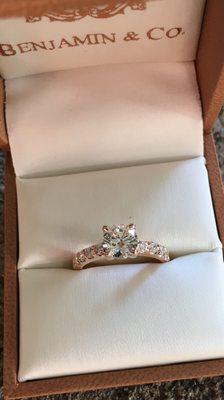 Look how gorgeous this ring is. Pure rose gold, not plated!