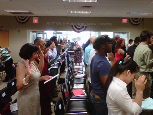 Naturalization ceremony in Memphis, TN 2011 by Mark Daly. What a relief for these people to finally get citizenship!!! Congrats