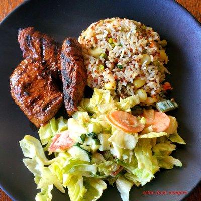 Bistec al la Parilla, Hanger Steak with Peruvian Spiced Rice