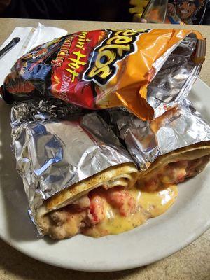 Hot Cheeto burrito