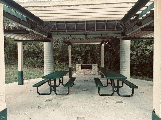 Covered picnic area with a Grill