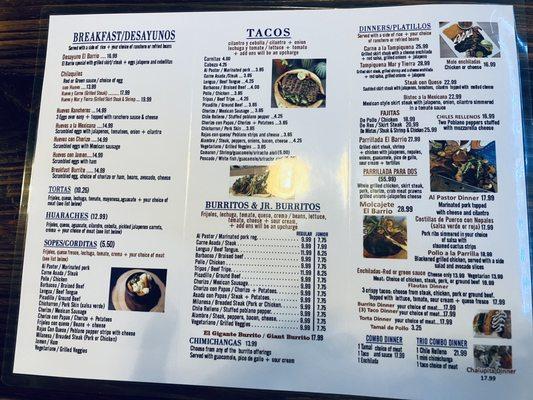 Menu.