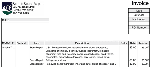 I photoshopped out some identifying information hence certain fields are blank.