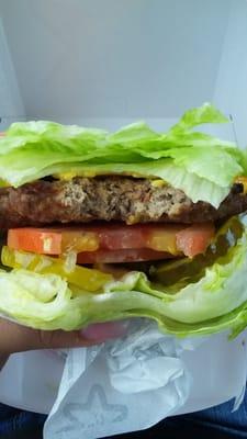 You can make any burger low carb. This is the original $6 burger.