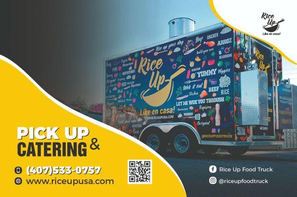 RiceUp food truck is a restaurant on wheels with a unique concept. We cook like en Casa! for you to enjoy.