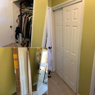 Install closet doors