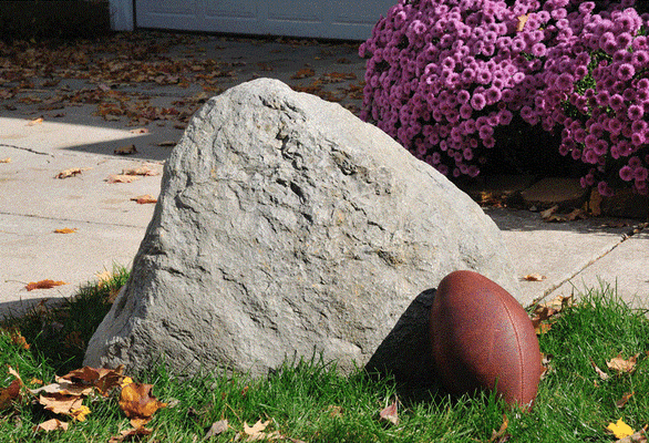 Fiberlite (Fiberglass) Boulders -- perfect to cover that unsightly water pipe or electrical box!