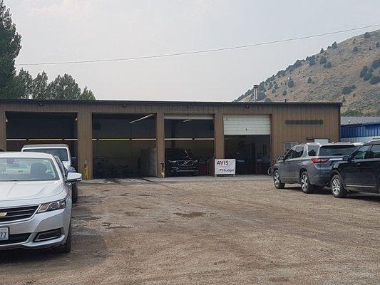 The Avis rental lot on the other side of town from the Jackson Hole Airport. Drove right past as there's inadequate road side signage.