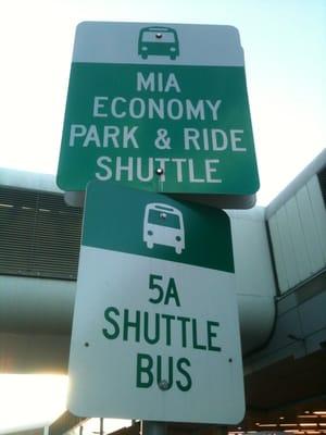 Designated pick-up area in American Airlines.