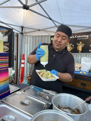 Miguelito himself!! Super friendly and his salsa pairing recommendations did not disappoint! Gotta try the blueberry and ejotes salsas!!