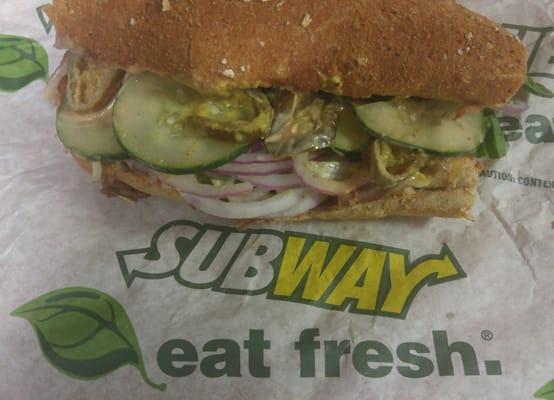 The Philly Cheese Steak from Subway off Westshore in a Shell Gas Station w jalapenos of course! I felt bad this poor subway had no pics