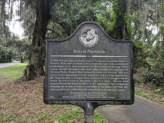 Retreat Plantation Historical Marker