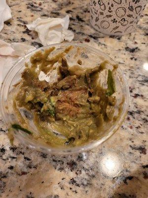 Brown guacamole, gross!