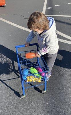 First day at school doing outdoor play