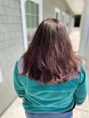 Cut and highlights with fashion color