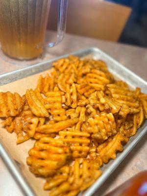 Waffle fries!