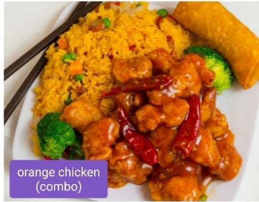 Orange chicken combo